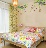 Syga Purple Flower and cage Wall Stickers A_SFSO_Purple