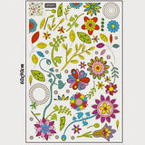 Syga Colorful Flowers Wall Stickers D_HUMH