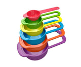 SYGA 6 Pcs Measuring Baking Spoons Cups Kitchen Tools Teaspoon Rainbow Colors Utensil