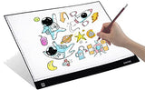 Dwise A3 Size LED Lighted Drawing Tracing Board with 3 Adjustable Brightness Touch Button with Scale Measurement