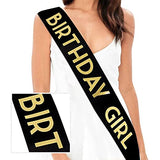 SYGA Party Sash Favor Decoration Party Accessories - Birthday Black
