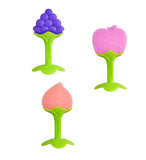 Syga Baby Soft Silicone Fruit Teether (Multicolor, Set of 3)