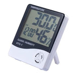 SYGA Digital Thermometer Hygrometer Temperature Humidity Meter Clock HTC-1 for Home