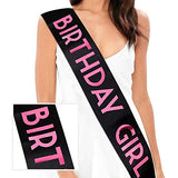 SYGA Party Sash Favor Decoration Party Accessories - Pink Black