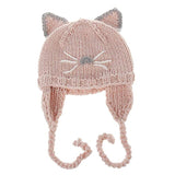 SYGA Winter hat for Babies, cat Design_Pink