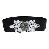 SYGA Women's Diamante Buckle Stretchy PU Leather Cinch Belt, (Pack of 1)