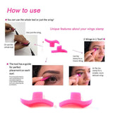 SYGA 1 Pair Eyeliner Template Stamp Mold Wings Easy to Wear Liquid Eye Liner Black Wing Shaper Cosmetic Eyeliner Stamp Beauty Tool(Classic)
