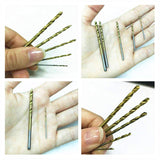 SYGA 50Pcs Twist Drill Bit Set, Titanium Coated High Speed Steel, Mini Drill Bit, Micro Precision 1/1.5/2/2.5/3mm Drill Tool
