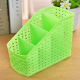 SYGA 4 Compartment Plastic Remote Stand,Makeup Organizer,Basket Desktop Storage Organizer