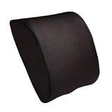SYGA Memory Foam Breathable Healthcare Lumbar Cushion Back Waist Support Travel Pillow Car Seat Home Office Pillows Relieve Pain(Black)