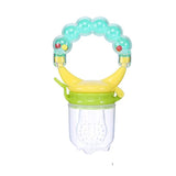 SYGA Fresh Food Nibbler Fruit Feeder Nipple Pacifiers Bottles (Cyan)