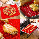 SYGA Silicone Baking Mat - Nonstick Reusable Heat Resistant Roasting Cooking Mat, Fat Reducing Silicone Mats (Red)