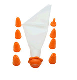 SYGA 8 Nozzles Sacco Pastry Cake Decorator Icing Bag (Orange)