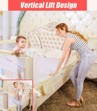 SYGA Pack of 3 Bed Rail Guard, Portable Safety Guardrail for King/Queen Size Bed - 88cm Tall_(1.8m,2*(2m))