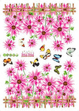 Syga Beutiful Sun Flower Design Wall Stickers 766 Pink