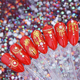 SYGA Gel Abstract Nail Art Water Transfer Decals Metallic Stickers (Gold, Silver) - 30 Sheets