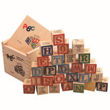 SYGA 27 PCS Wooden Blocks for Toddlers 1-3 Large, 26 Alphabet Number Animals Wood Blocks Puzzle Games for Babies, Montessori Learning Blocks for Toddlers 3-5 in a Box Storage case