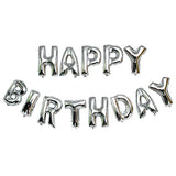 SYGA 16 inch Happy Birthday foil Balloon Set Party decorantion Plain Silver Aluminum Letter