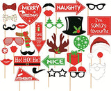 SYGA Set of 31 Christmas Party Photo Booth Props Christmas Party Decoration Craft Item