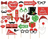 SYGA Set of 31 Christmas Party Photo Booth Props Christmas Party Decoration Craft Item