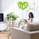 Syga Heart Shaped romentic Flowers Themed Wall Stickers A_EEM