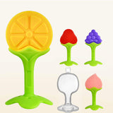 Syga Baby Soft Silicone Fruit Teether (Multicolor, Set of 3)