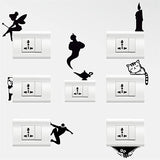 SYGA Decorative Beautiful Modern Art Switch Board Stickers - (Multicolour, 20 cm x 1 cm x 10 cm) Set of 7