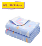 SYGA 110 cm Baby Swaddle Blankets 6 Layer Muslin Swaddle Wrap 100% Cotton Stroller Cover Receiving Blankets