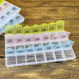 SYGA Pill Box with 7 Day Weekly Daily Pill Box Portable Tablet Container Organiser Medicine Dispenser Storage Travel Pill Holder Case