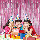 SYGA 1 Pieces 2x1 Meter Metallic Decoration Curtain Foil for Party Celebrations- Light Purple