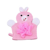 SYGA Bunny Face Cartoon Bathing Gloves Children Cartoon Bath Towel Baby Bath Gloves(Pink)