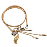 SYGA Women Metal Buckle & Tassels Stretchy Skinny Belt, (Pack of 1)