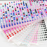 SYGA 2 Pcs 3mm Size Project Decorating Multipurpose Pearl Stickers_Blue