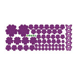 SYGA Bedroom Living Room Flower Wall Sticker Purple