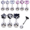 4mm five-star white stone
