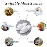 SYGA 6 Pairs Disposable Spa Slippers Cotton Velvet Open Toe Slippers for Women & Men, Non-Slip Slippers for Hotel, Home, Guest Use (White)