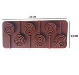SYGA 6-Cavity Lolipop Shape Chocolate Silicon Mould Candy Jelly Mold