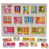 SYGA Educational Wooden 0 to 10 Digits Block Puzzle Digits Learning Toy