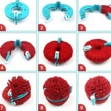 SYGA Essential Pom-pom Maker for Fluff Ball Weaver Needle Knitting DIY Tool of 4 Different Size