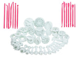 SYGA 33 Pieces Flower Fondant Cake Sugarcraft Decorating Kit Cookie Mould with 14 Fondant Sticks