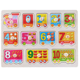 SYGA Educational Wooden 0 to 10 Digits Block Puzzle Digits Learning Toy