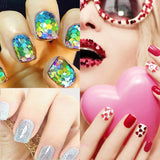 SYGA Acrylic 3D Glitter Powder Manicure Set of Nail Stickers, Nail Art Tool for Nail Decoration (Multicolour) - Set of 48 Bottles