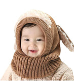 SYGA 1 Piece Large Cartoon Dog Design Cap with Shawl Cap