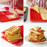 Syga 4 Cavity Waffle Silicone Mold Cake Chocolate Craft Candy Soap Baking Mold