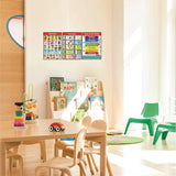 SYGA Large-Sized Educational Poster, Easy to Read and Learn, Design for Young Children, Nursery, School, Nursery, Classroom, playroom, Alphabet, Numbers, Days, Colors and More (15 Pieces)
