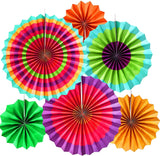SYGA 24pcs/Set Round Wheel Colorful Paper Fans for Home&Party,Event Decoration