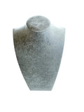 SYGA Ice Grey Velvet Necklace Pendant Chain Jewelry Bust Display Holder Stand for Women (29 x 17 cm)