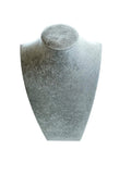 SYGA Ice Grey Velvet Necklace Pendant Chain Jewelry Bust Display Holder Stand for Women (29 x 17 cm)