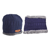 SYGA Women Hat & Scarf, Velvet Neck Scarf Beanie Hat Skiing Hat Hiking Sports for Autumn Winter, Free Size
