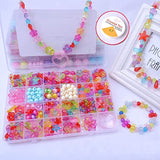 SYGA Beads for Kids Crafts Children's Jewellery Making Set Kit DIY Bracelets Necklace Hairband and Rings Craft Kits Birthday for 4, 5, 6, 7-Year-Old Little Girls-Multicolor, QL-00016